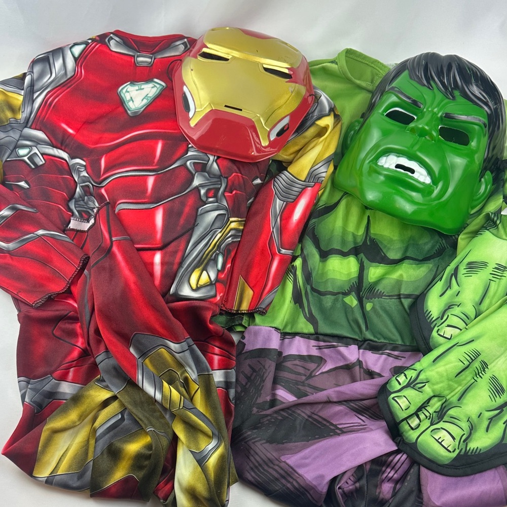 Superhero Kids Costume Set - Ironman and Hulk